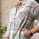 Vertx Lena Womens Stretch LS Flannel | MOUNTAIN SAGE BUFFALO PLAID | VTX7038