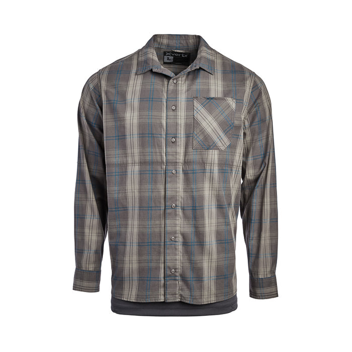 Uniform Works Canada Vertx Men's Weapon Guard Stretch Shirt - LS | HURRICANE PLAID | VTX1442