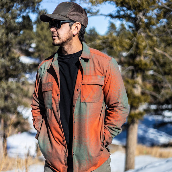 Vertx Men's Last Line Stretch Flannel | ELDORADO SUN OMBRE PLAID | VTX1535