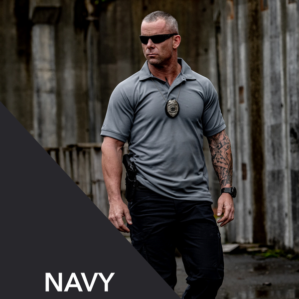 Vertx Coldblack Men's Polo – Long Body - SS | NAVY | VTX4000PT