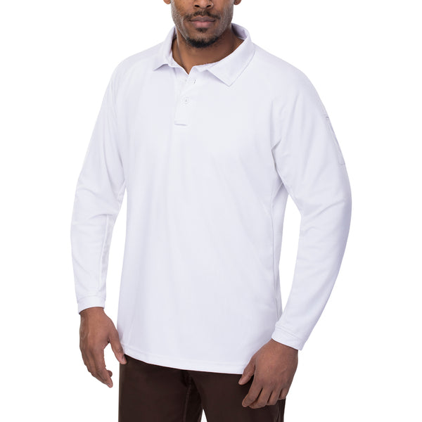 Vertx coldblack Men's Polo - Long Sleeve | WH / WHITE | VTX4020P