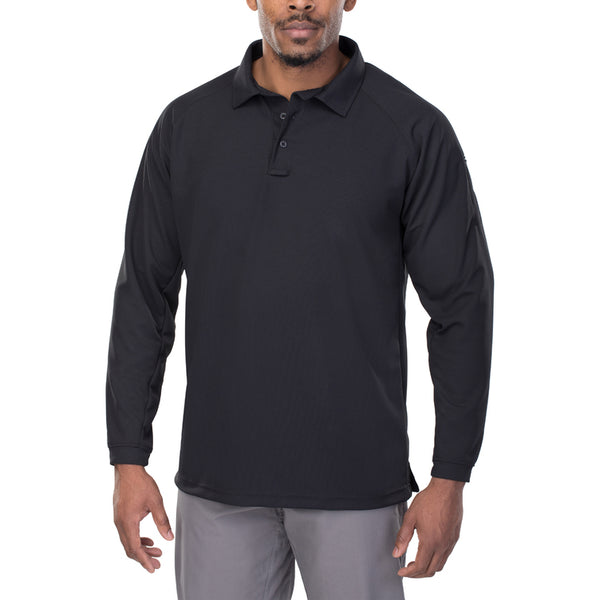 Vertx Coldblack Men's Polo - LS | BLACK | VTX4020P