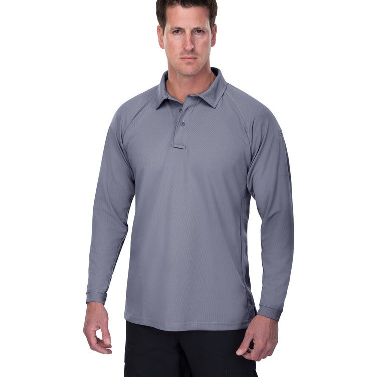 Vertx coldblack Men's Polo - Long Sleeve | GY / GREY | VTX4020P