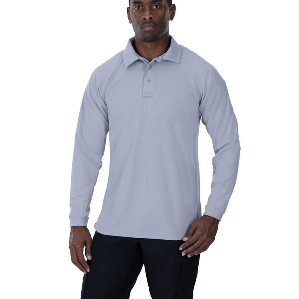 Vertx coldblack Men's Polo - Long Sleeve | LTG / LT GREY | VTX4020P