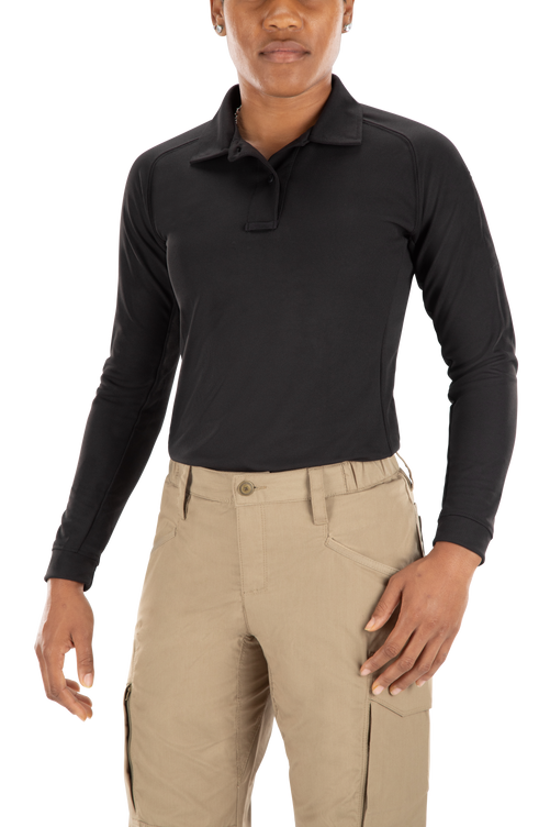 Vertx Coldblack Women's Polo - LS | BLACK | VTX4030P