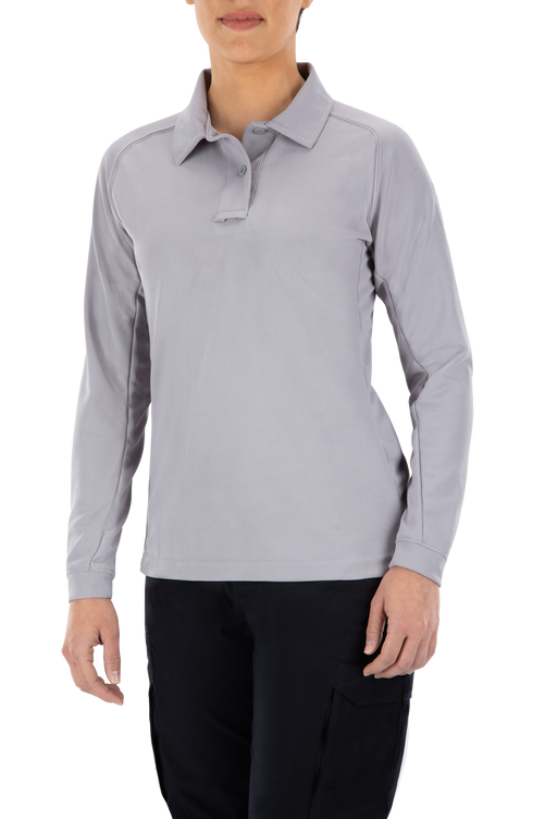 Vertx coldblack Women's Polo - Long Sleeve | LTG / LT GREY | VTX4030P