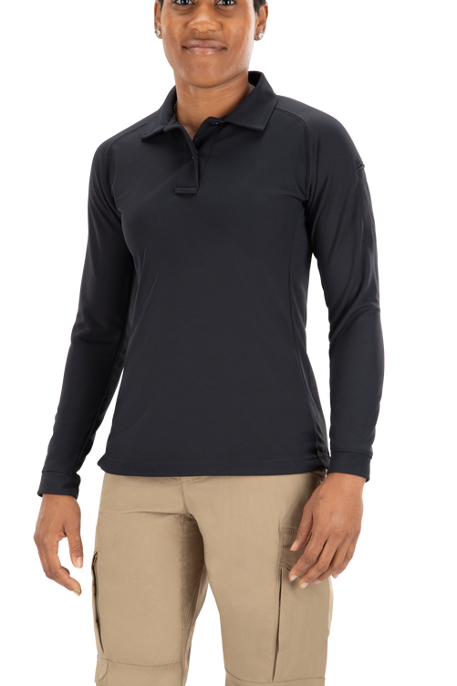 Vertx Coldblack Women's Polo - LS | NAVY | VTX4030P