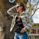 Vertx Lena Ladies LS Shirt Jacket | RIVER STONE PLAID | VTX7039