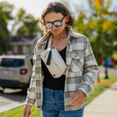 Vertx Lena Ladies LS Shirt Jacket | RIVER STONE PLAID | VTX7039