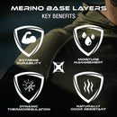 Vertx Men's Merino Base Layer Pant | RANGER GREEN | VTX1705