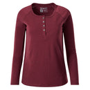 Vertx Women's Collins Henley | WARM WINE | VTX7015
