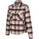 Vertx Lena Ladies LS Shirt Jacket | BURNT CHERRY PLAID | VTX7039