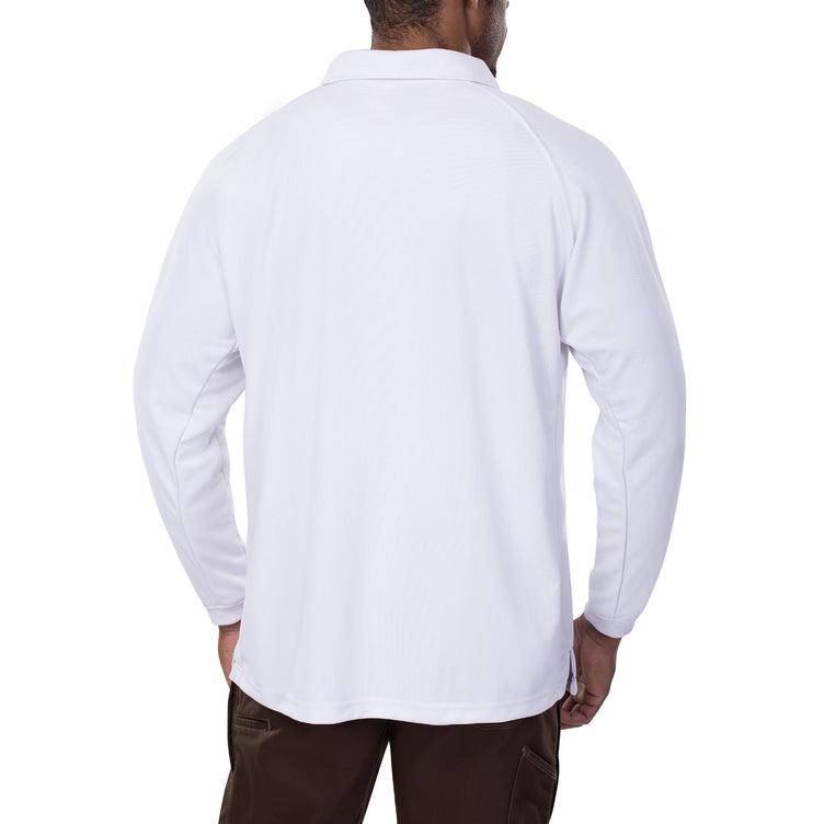 Vertx coldblack Men's Polo - Long Sleeve | WH / WHITE | VTX4020P