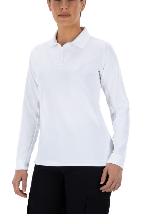 Vertx coldblack Women's Polo - Long Sleeve | WH / WHITE | VTX4030P